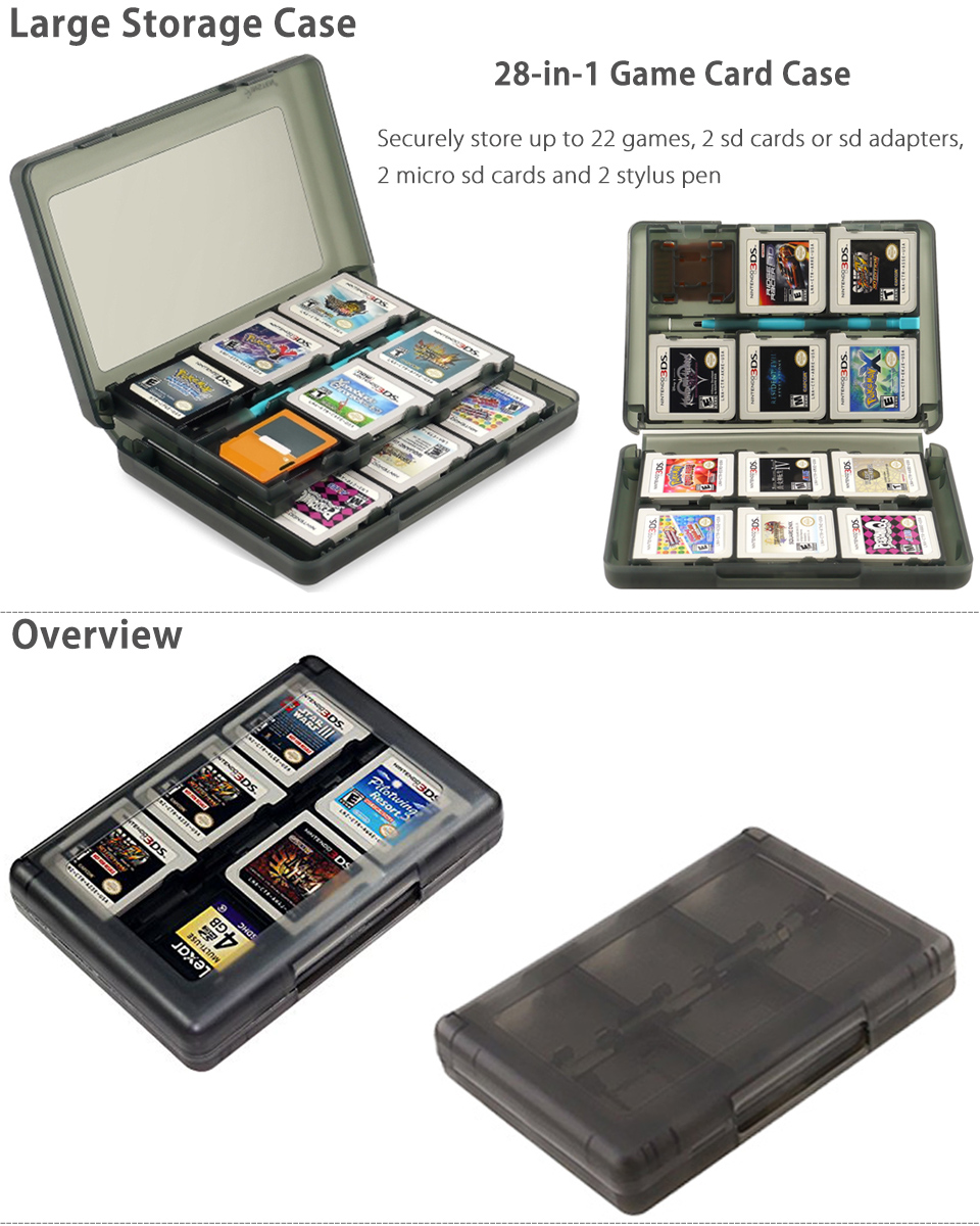 28 In 1 Game Card Case Holder Cartridge Box for Nintendo DS 3DS XL LL