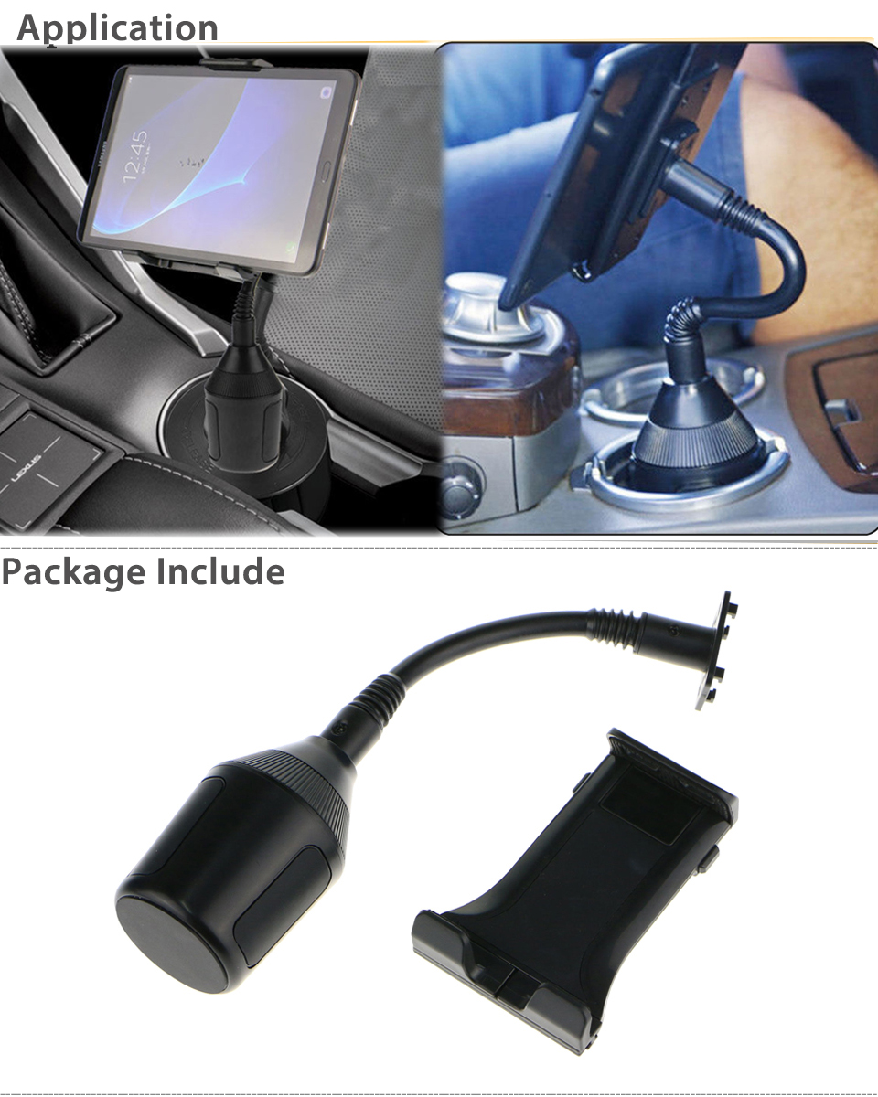 Adjustable Car Cup Holder Mount for Apple iPad Mini Samsung Galaxy 7