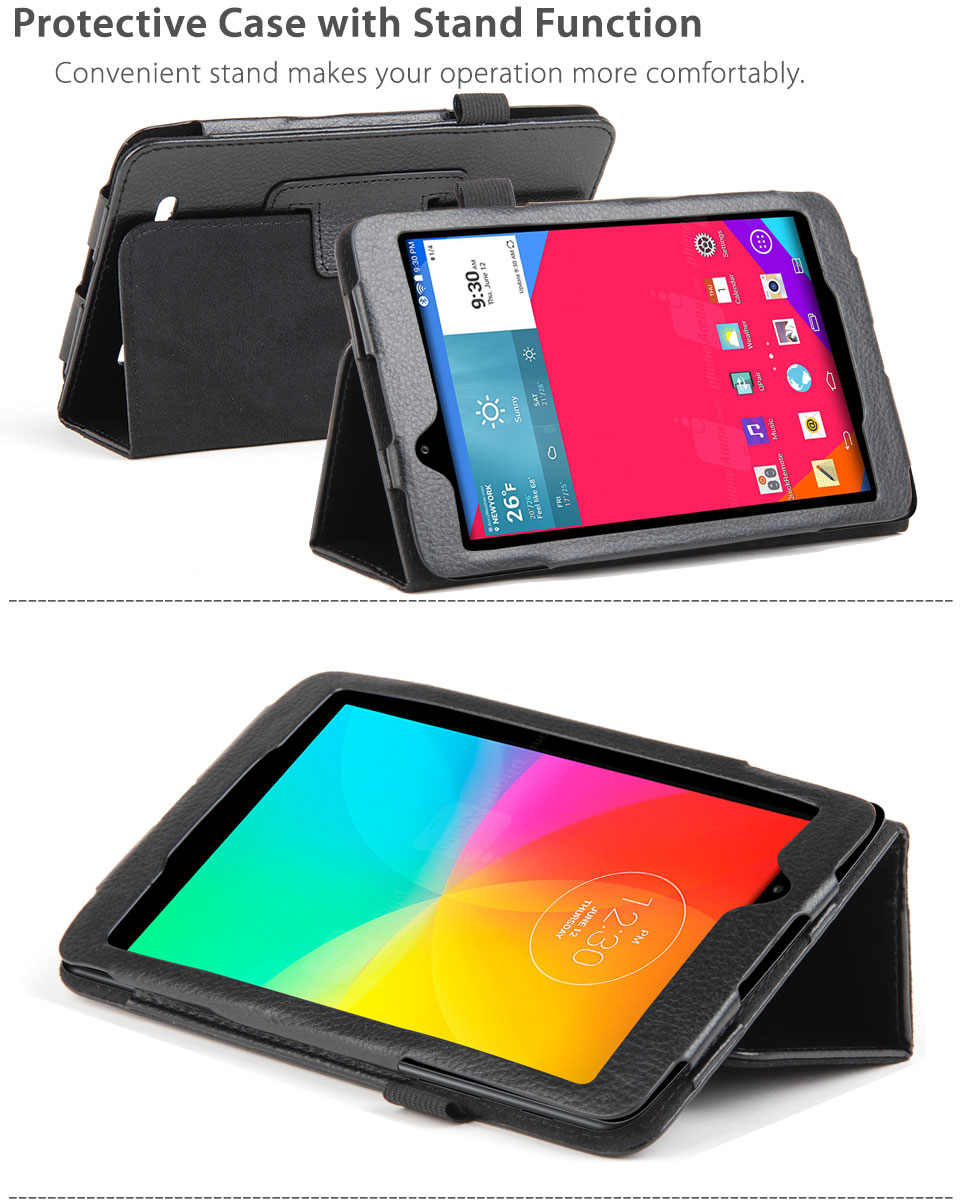 For LG G Pad 7 7.0" V400 V410 Case Flip PU Leather Folio Fit Cover
