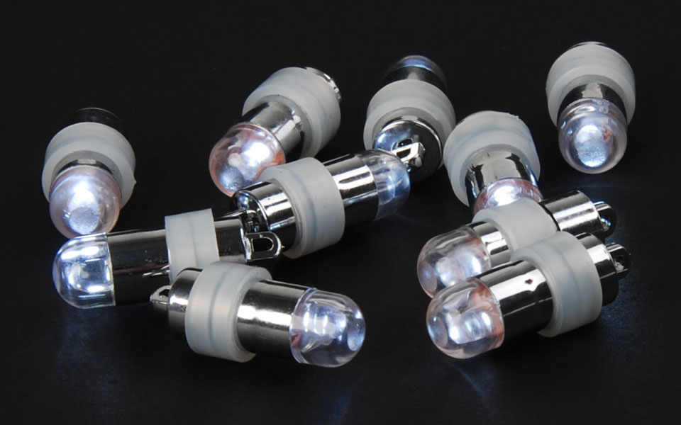10 x Mini Sized Decoration Bulb Lights Waterproof w/Button Battery LED