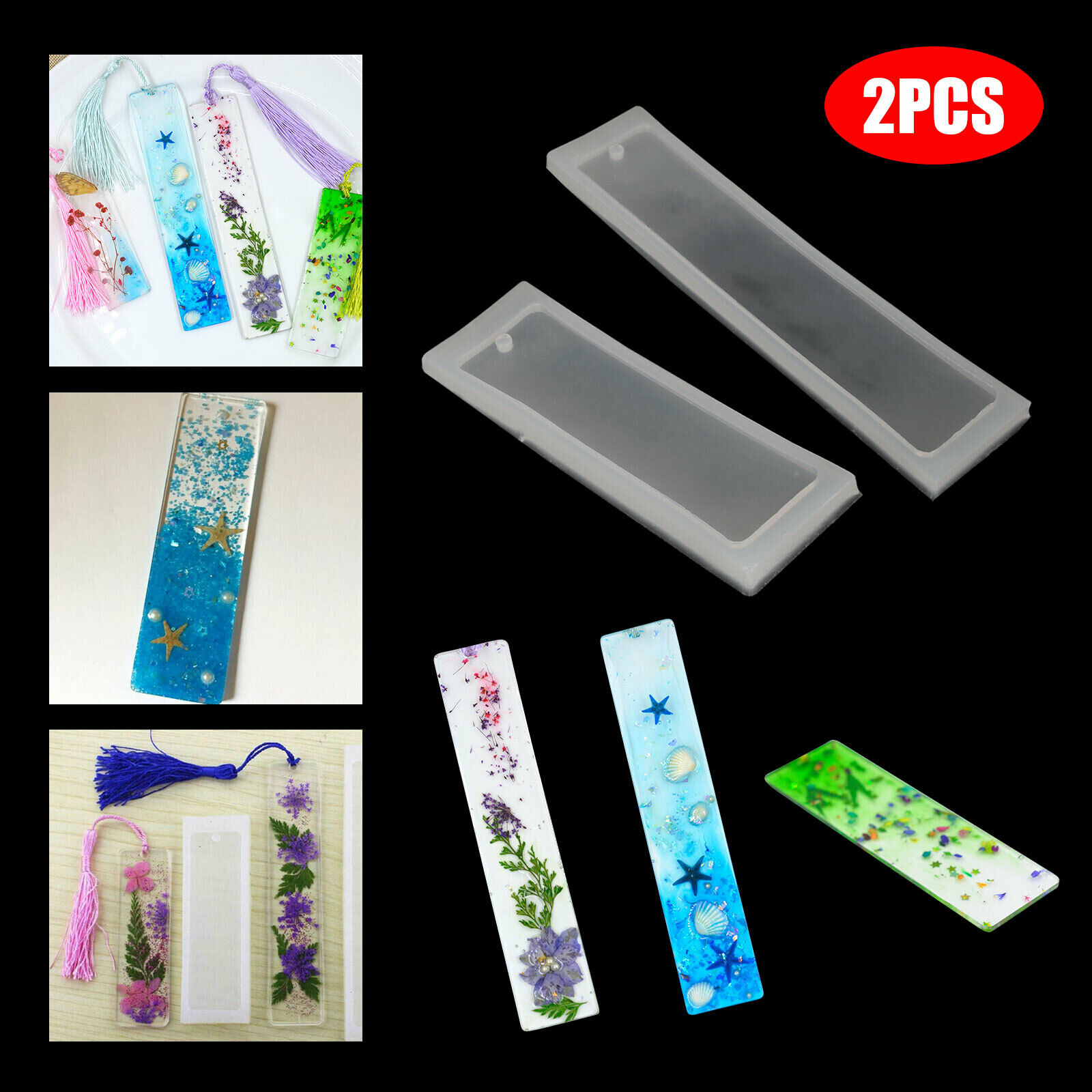 Pdtoweb Silicone Bookmark Mold Epoxy Resin Casting Molds Jewelry