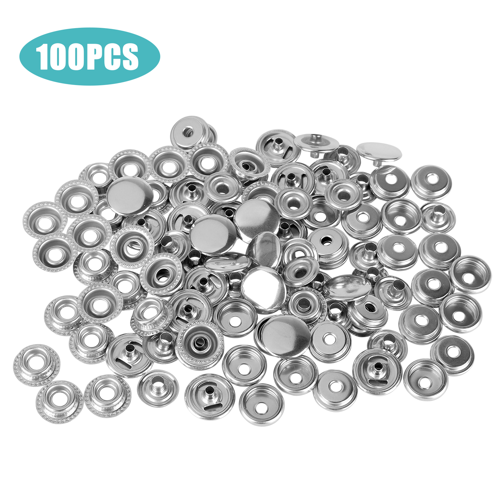 thumbnail 10  - 200X Snap Fastener Kit Stainless Steel Boat Canvas Screw Press Stud Cover Button