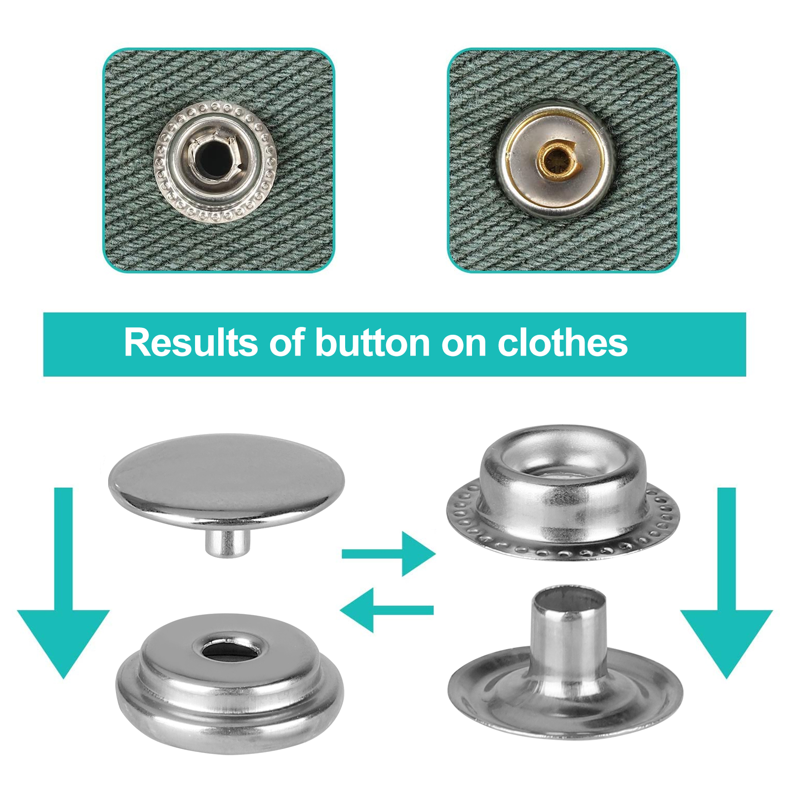 Press Stud Fastener Snap Stainless Steel Cap Button for Marine Boat