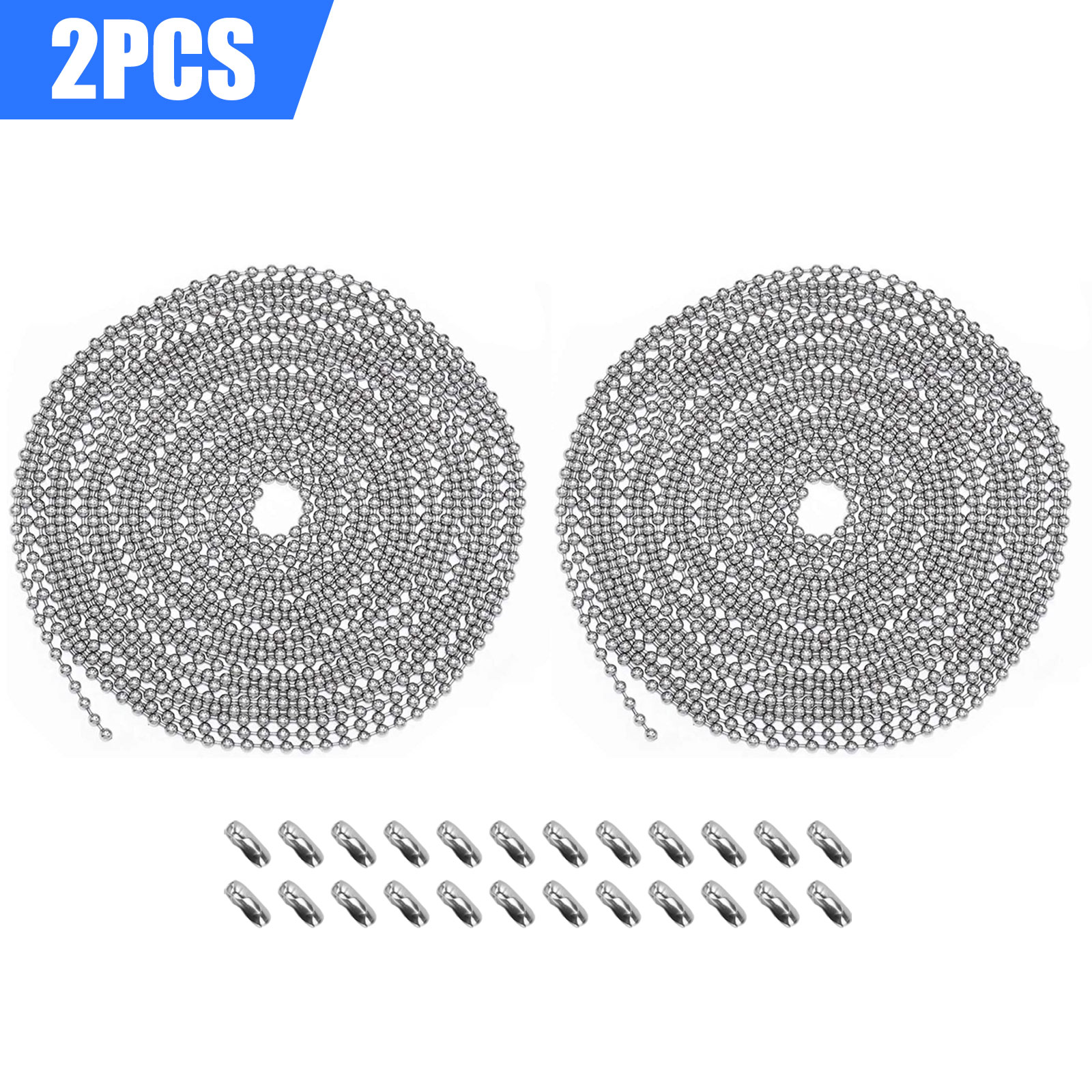 2/4X Ceiling Fan Beaded Pull Chain Extension w/Connectors Home Light Bulb Decor