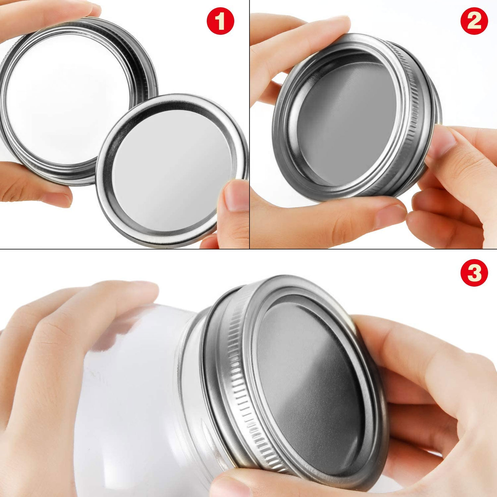 12 Sets Of SplitType Canning Lids Rings +Bands For Regular/Wide Mouth