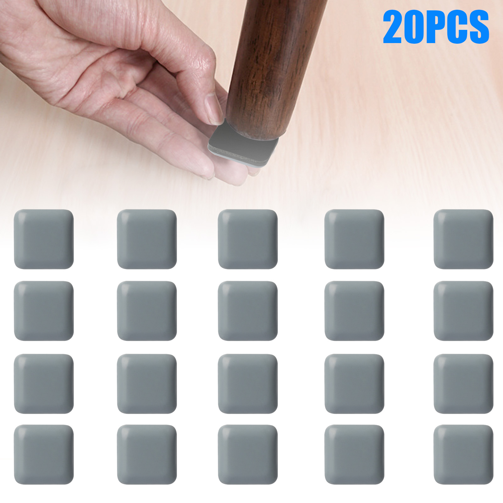 40Pcs Furniture Sliders Pad Anti Slip Mats Chair Leg Feet Floor Carpet Protector