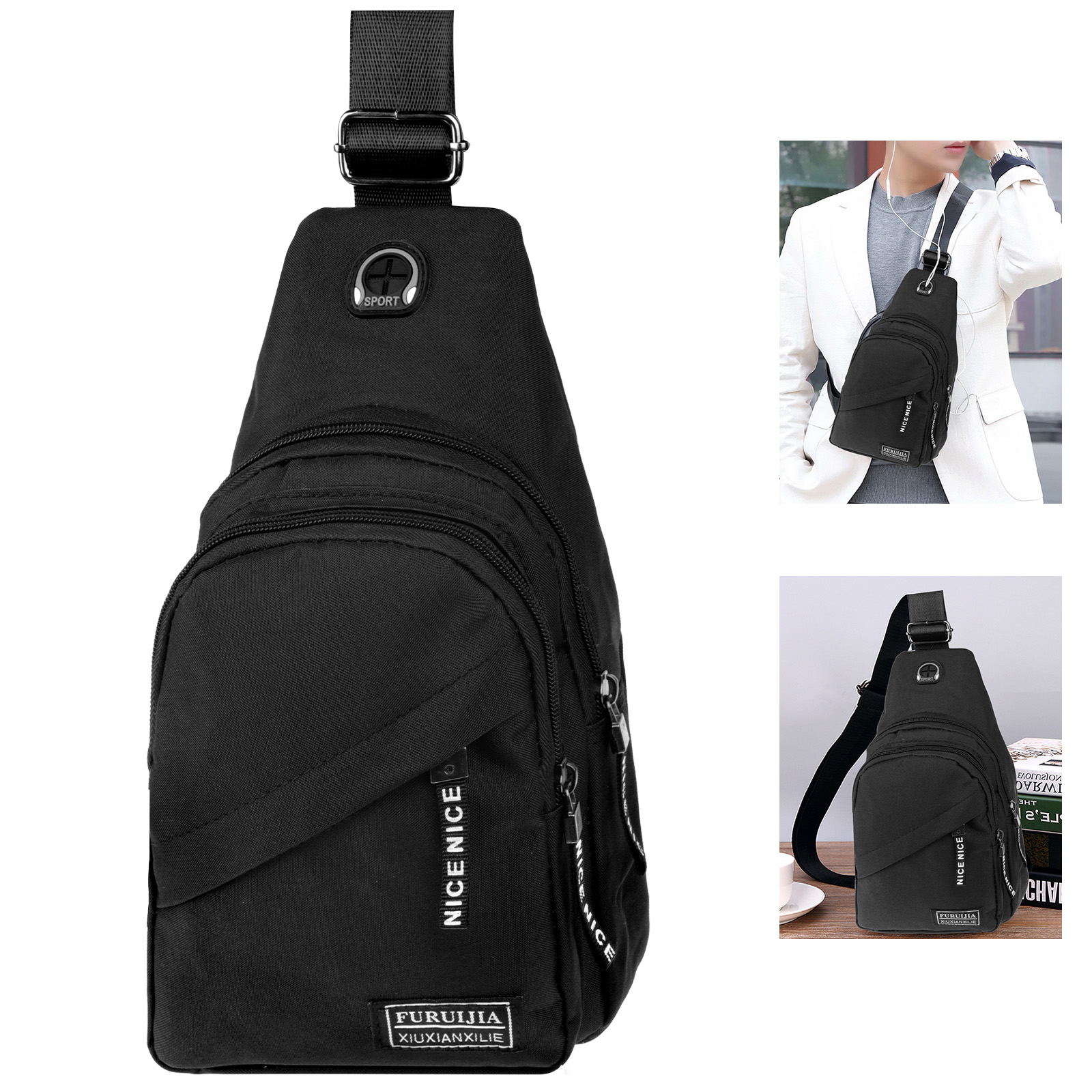 Messenger Shoulder Bag Crossbody Bag Belt Sling Bag Laptop Satchel Pack Trekking 