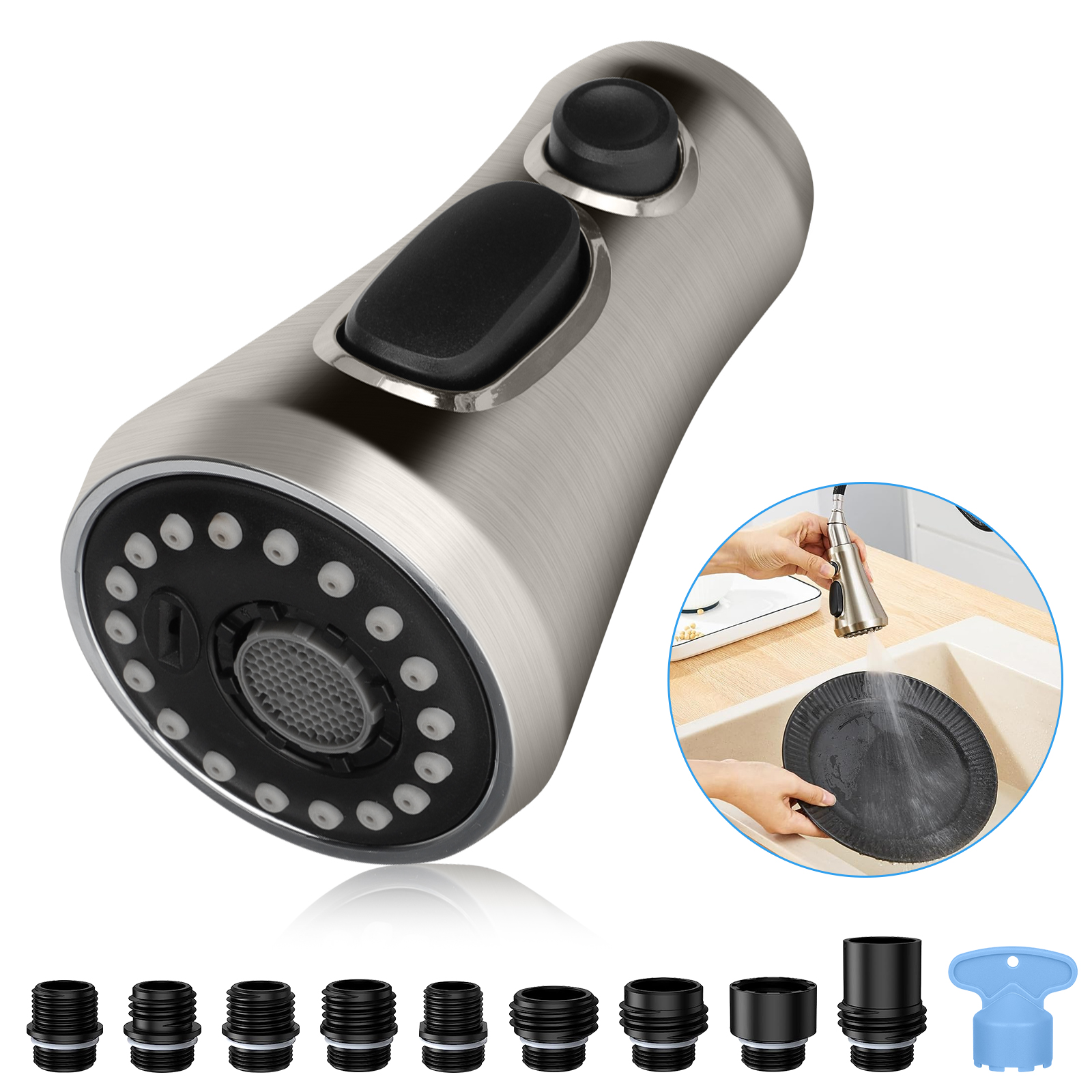 Spray Head Pull Down Kitchen Faucet Replacement Part For Moe