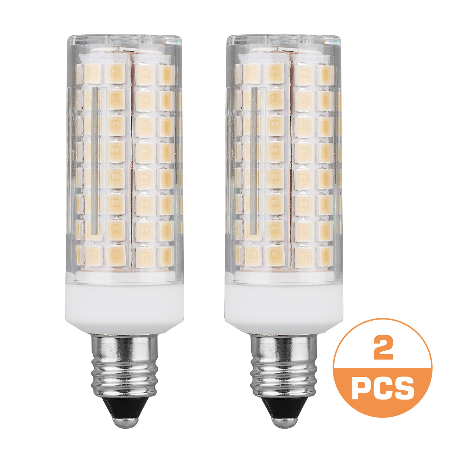 2pcs E11 LED Light Bulb 9W 110V 120V Dimmable 102 LED Ceramics Ceiling