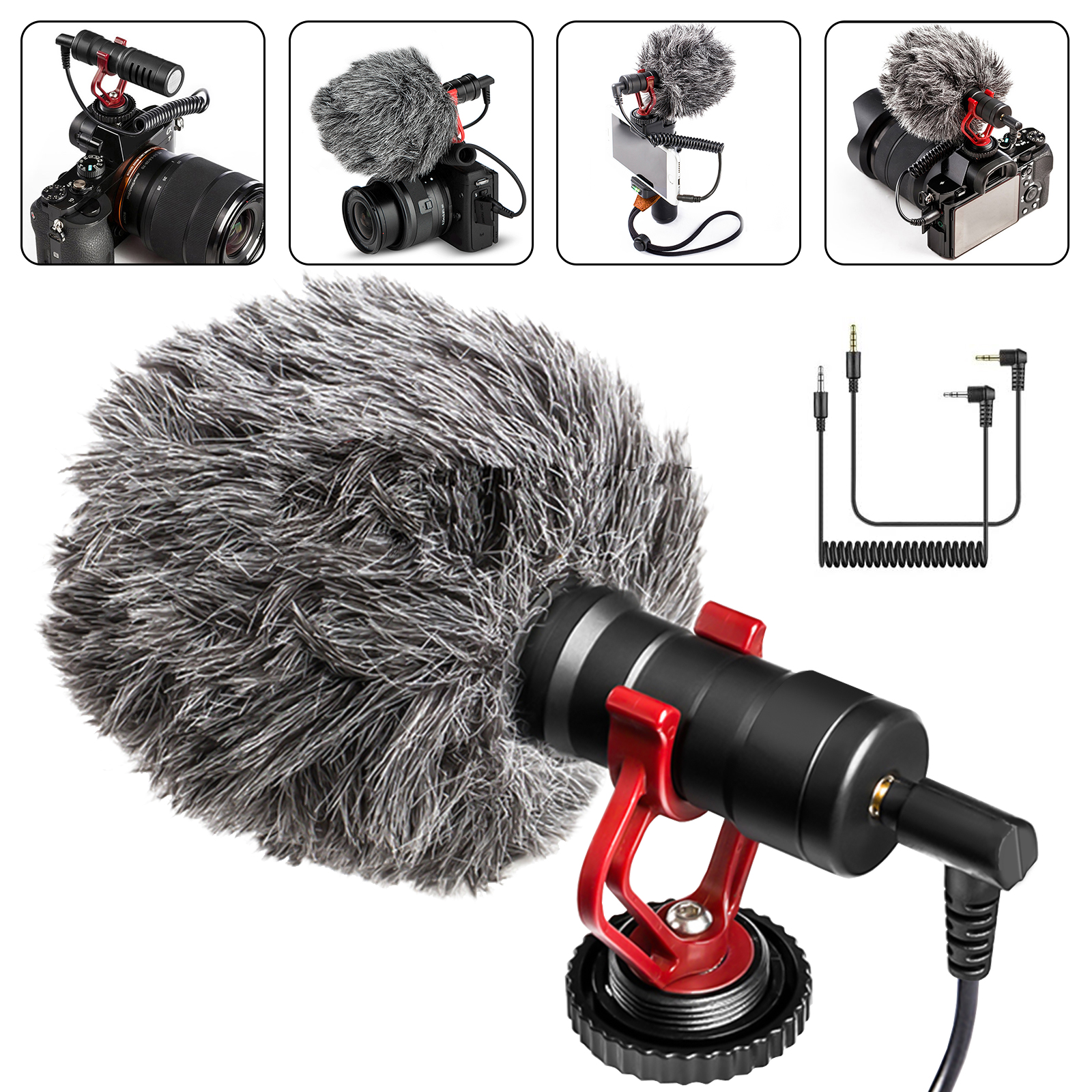Supercardioid Video Record Microphone for Canon DSLR Camera Smartphone Youtube