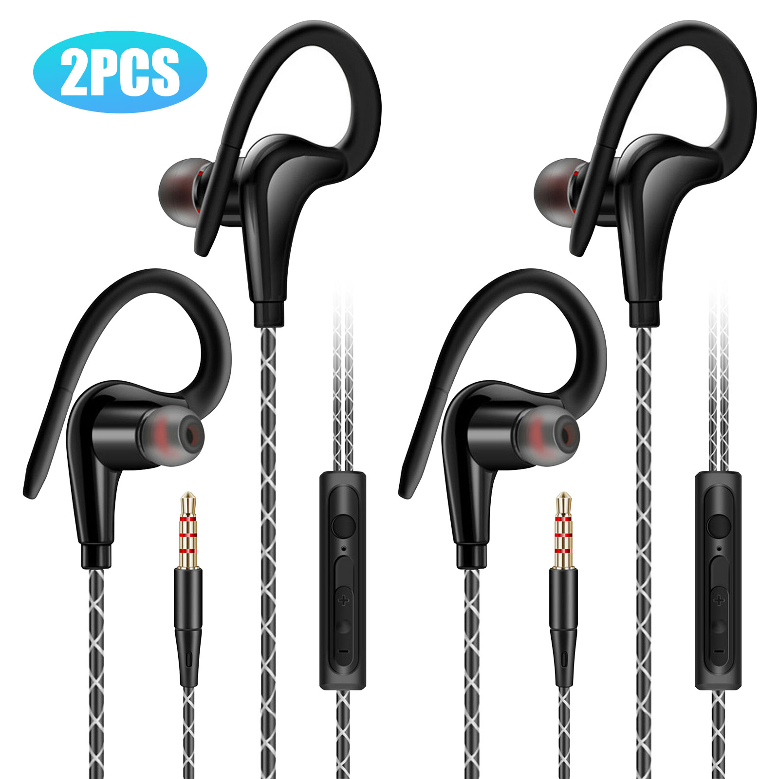 InEar Wired Sport Running Earphone Earbuds Over ear Hook Headphone 3