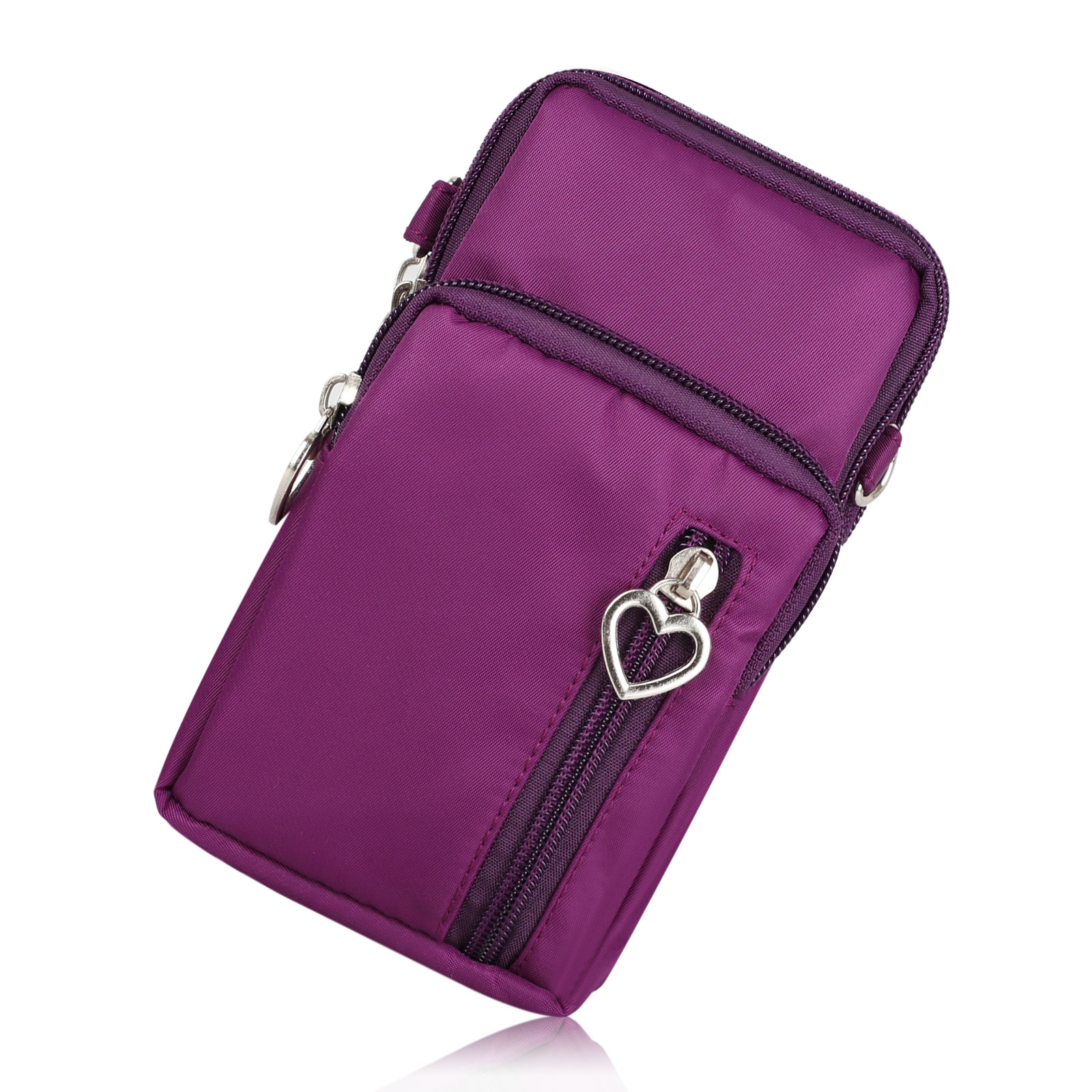 Ladies Women Wallet Woven Coin Cell Phone Case Mobile Pouch Mini Shoulder Bag 