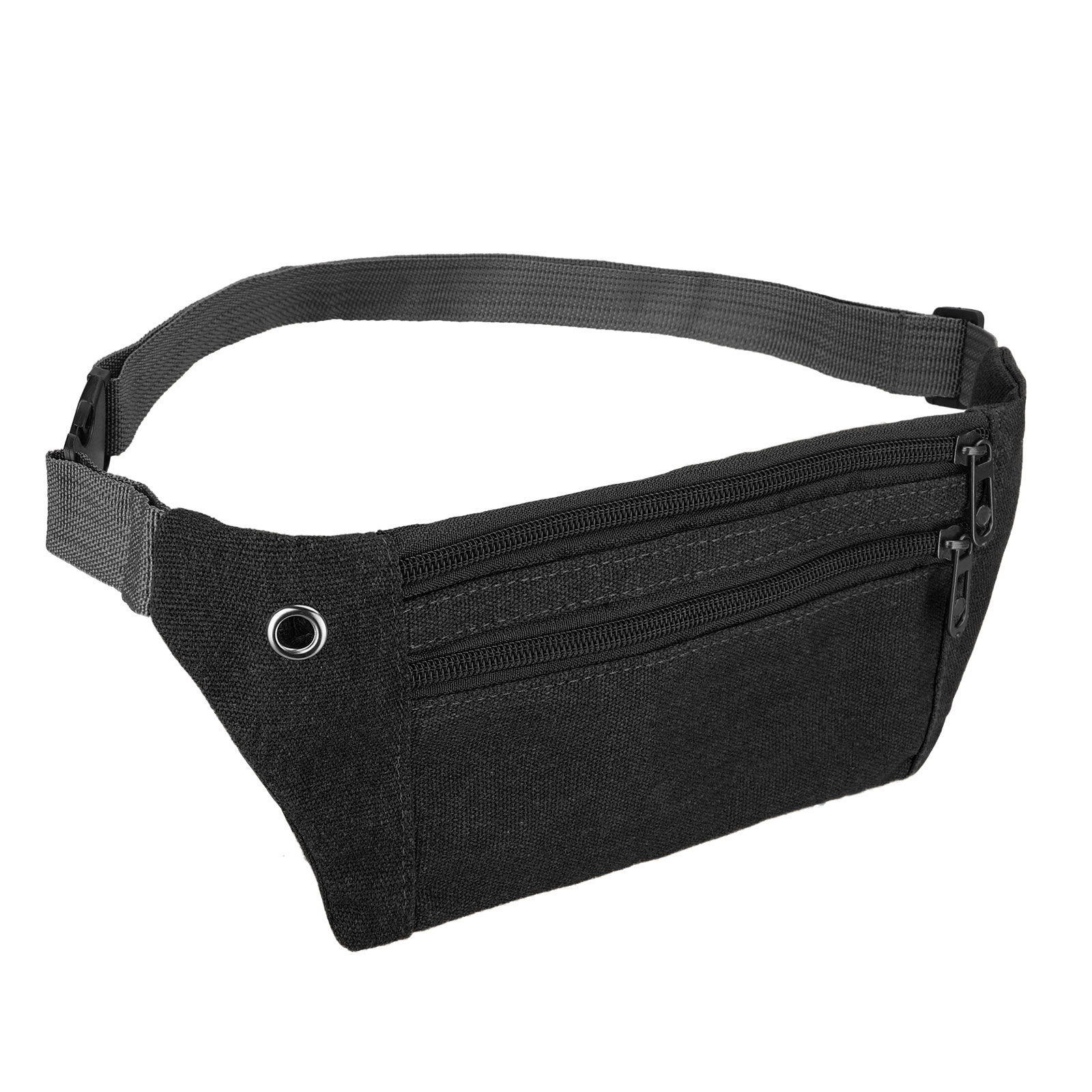 AOTSON Running Belt Waist Pack Outdoor Fitness Fanny Pack Sports Belt Pocket with 2 Expandable Pockets and No Bounce Zipper Sweatproof Rainproof for Men Women and Mobile Phone 
