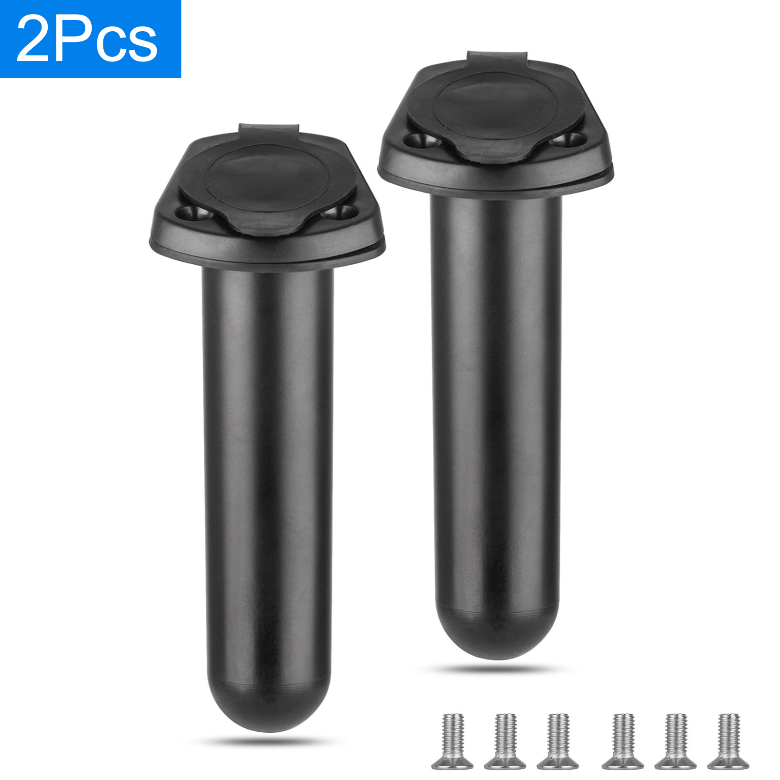 2/4PCS Flush Mount Fishing Boat Rod Holder Bracket With Cap Cover for Kayak Pole