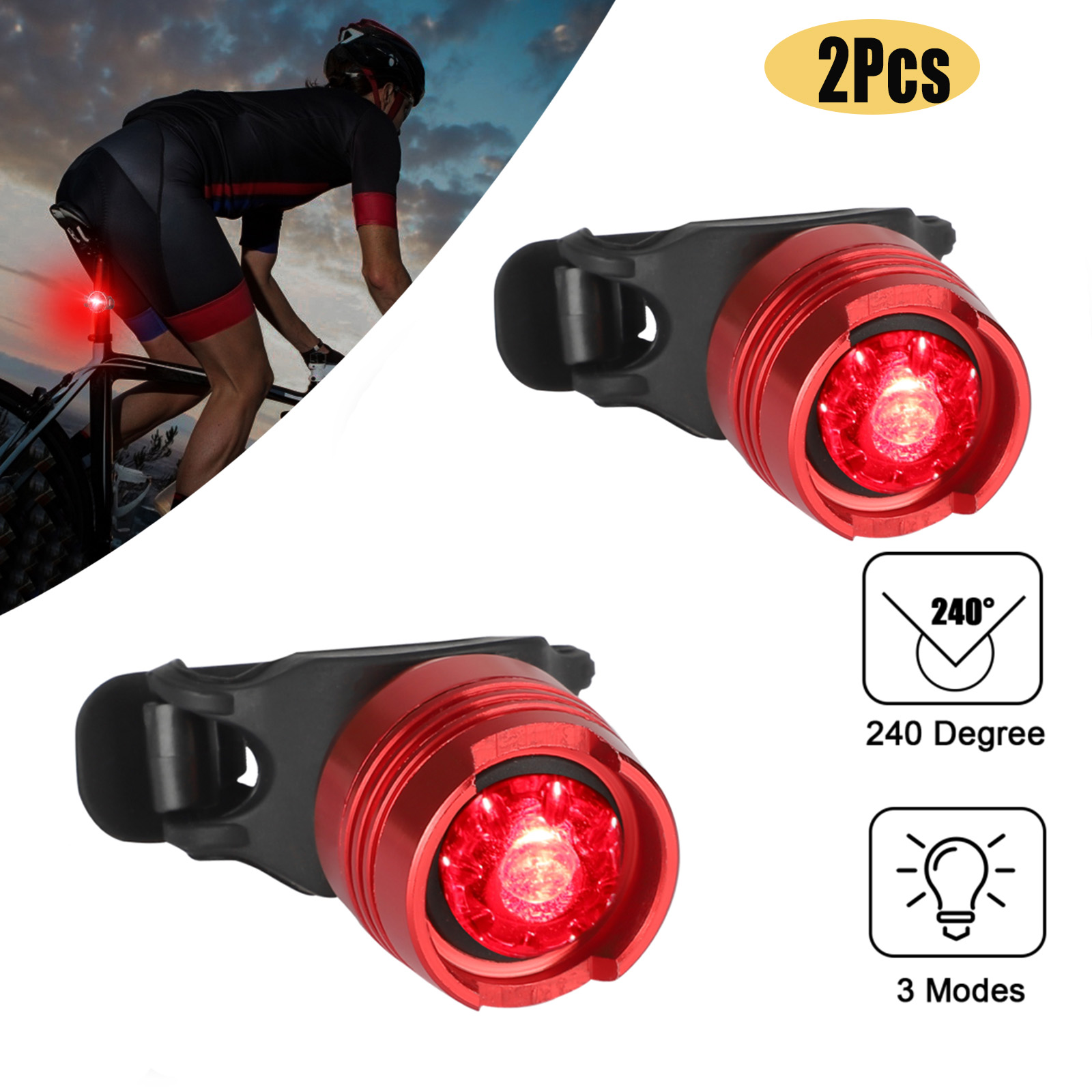 Details about   Cycling Bicycle Mountain Bike Tail Light Rear Led Warning Lamp  3 