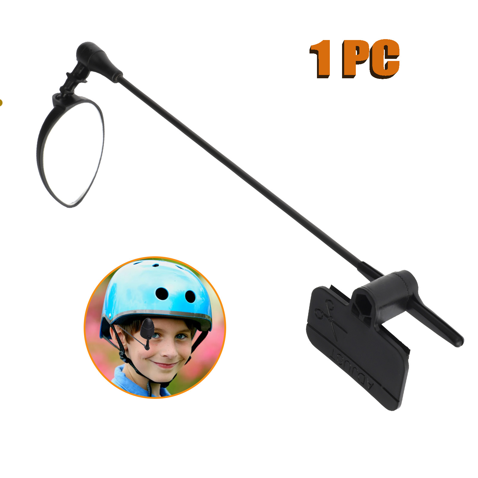 1/2Pcs Bike Cycling Helmet Rearview Mirror Adjustable Bicycle Riding Safety Gear