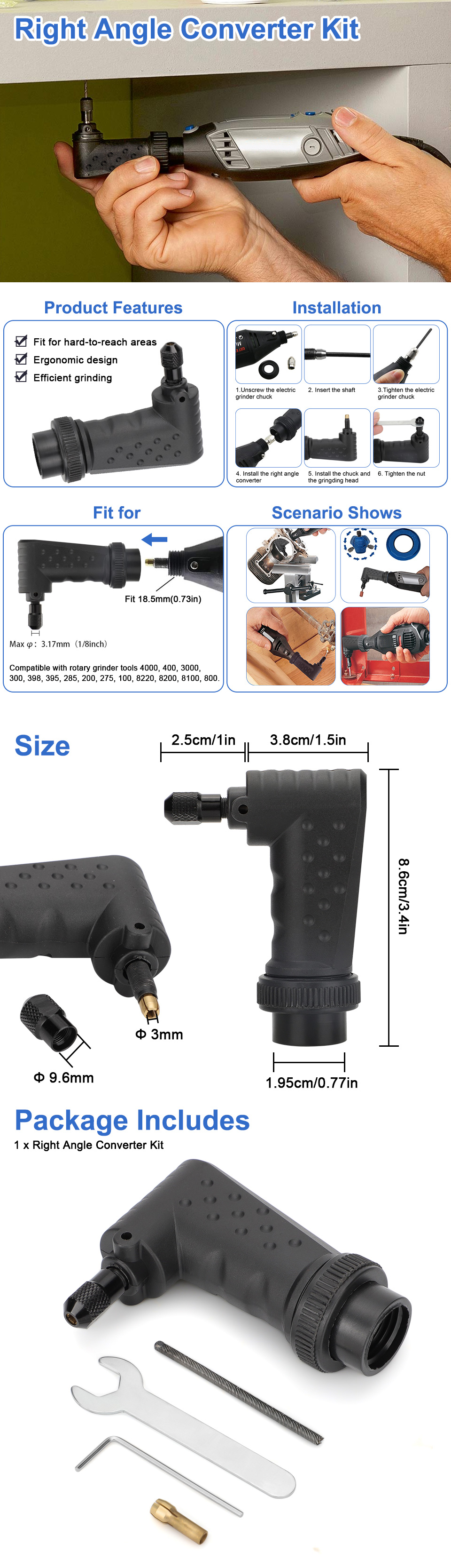 Dremel Right Angle Attachment Hardware/Electronic